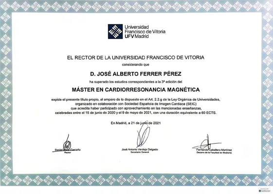 Vista previa: Máster en Cardiorresonancia Magnética